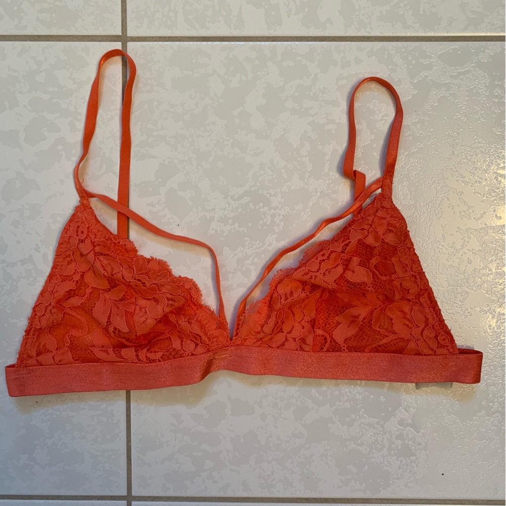 Coral lace bralette